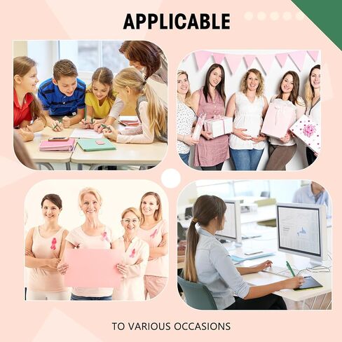 Fulmoon 50 Pcs Ballpoint Pens Bulk Retractable Comfortable Writing Pens Cute Back to School Supplies in Medium Point 1.0 mm for Teacher Student Bridal Shower Baby Shower (Light Pink,Black Ink) in Saudi Arabia