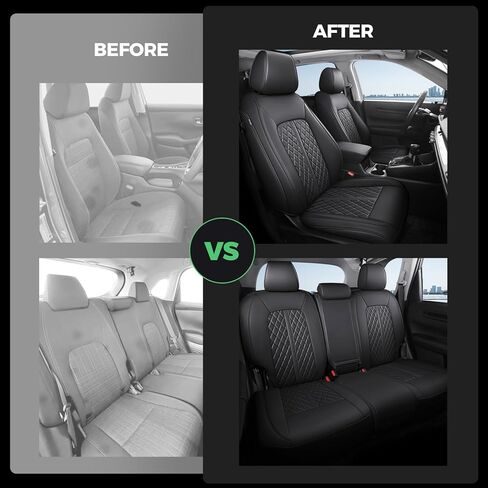 for Honda HRV Seat Covers 2023 2024 2025 Sport LX, Custom Fit Car Seat Cover Full Set, Waterproof Leather HR-V Seat Protectors, SUV Cushions Accessories, Black, NOT Fit for EX-L in Kuwait
