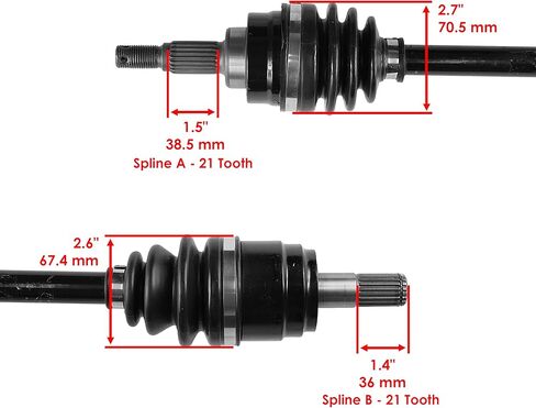 Caltric Front Rear Left Right Axles Compatible with Honda Trx650Fa Trx650Fga Rincon 650 4X4 2003 2004 2005 in Saudi Arabia