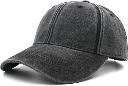 Oversized Baseball Hats for Men Big Heads, Adjustable Washed Cotton XL Plain Baseball Cap in Kuwait