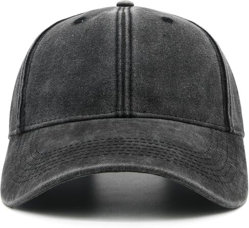 Oversized Baseball Hats for Men Big Heads, Adjustable Washed Cotton XL Plain Baseball Cap in Kuwait