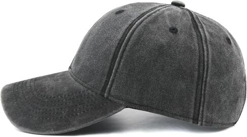 Oversized Baseball Hats for Men Big Heads, Adjustable Washed Cotton XL Plain Baseball Cap in Kuwait