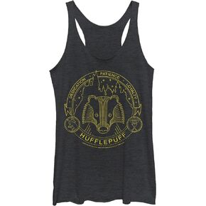 Harry Potter Deathly Hallows Hufflepuff Line Art Symbol Women's Racerback Tank Top in Kuwait