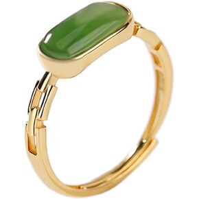 S925 Sterling Silver Jade Rings ، حلقة Jade Hetian على الطراز الصيني الجديد ، هدية مدروسة للزوجة in Kuwait