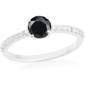 Black Tourmaline Round Shape Silver Ring husband gift- Solid Silver Black Tourmaline loose stone Rings - Black Tourmaline 925 Silver Ring suppiler jewelry gift for mom birthday in Saudi Arabia