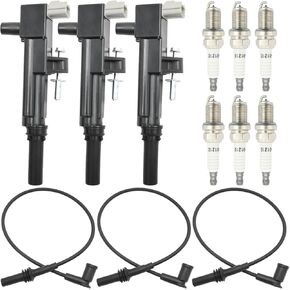 3 Pack UF640 Ignition Coil Pack 6 Spark Plug 3 Wire, Replacement for Dodge Dakota Durango 2009-2011, Replacement for Jeep Commander Cherokee 2009-2010, Replaces 5C1709 5149199AA in Kuwait