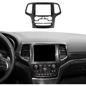 RT-TCZ Carbon Fiber Center Console Multimedia Multimigation GPS GPS Cover Cover Accountors INTROPERSIONS لـ JEEP GRAND Cherokee 2014-2018 in Saudi Arabia