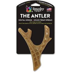 Spunky pup Antler Nylon Chew Toy, Chicken Flavored Nylon Dog Chew Toy, Promotes Dental Health - Antler, Deer in Kuwait