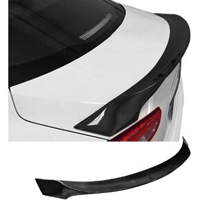 Trunk Spoiler Compatible with 2014-2023 Maserati Ghibli ASPEC, ASPEC Style Black Real Carbon Fiber Trunk Deck Lid Lip Wing by IKON MOTORSPORTS, 2015 2016 2017 2018 2019 2020 in Kuwait