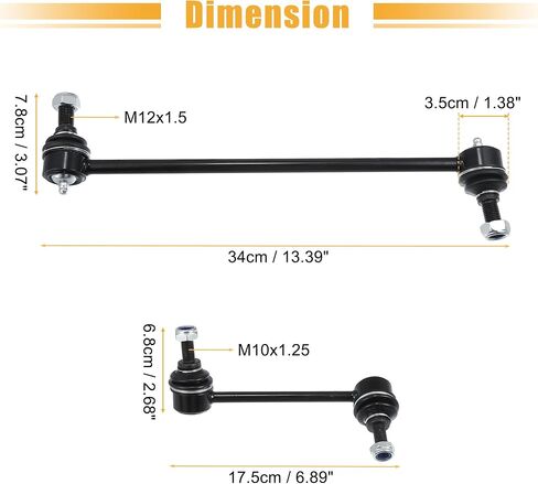 X AUTOHAUX 4 Pcs Front Rear Sway Bar Links No.K750124/K90716/K90717 for Acura MDX 2006-2013 for Acura ZDX 2010-2013 for Honda Pilot 2006-2015 Stabilizer Sway Bar Link in Saudi Arabia