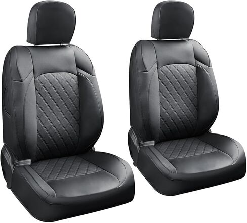 أغطية مقعد جيب المقعد الأمامي أغطية مقاعد جلدية لـ Wrangler JL (2018-2024) و Jeep Gladiator JT (2020-2024) مخصصة لجيب Rubicon Sahara Willys Moab Sport S High Attitude in Kuwait