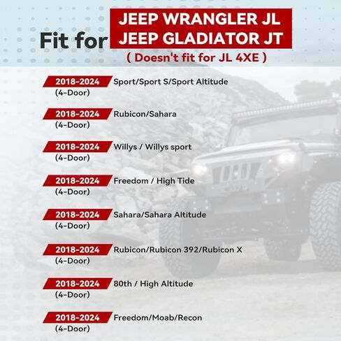 أغطية مقعد جيب المقعد الأمامي أغطية مقاعد جلدية لـ Wrangler JL (2018-2024) و Jeep Gladiator JT (2020-2024) مخصصة لجيب Rubicon Sahara Willys Moab Sport S High Attitude in Kuwait