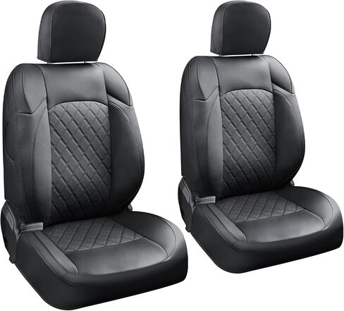 أغطية مقعد جيب المقعد الأمامي أغطية مقاعد جلدية لـ Wrangler JL (2018-2024) و Jeep Gladiator JT (2020-2024) مخصصة لجيب Rubicon Sahara Willys Moab Sport S High Attitude in Kuwait