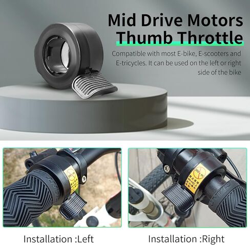 Electric Bike 130X Thumb Throttle 3PIN Female Waterproof Plug Throttle for BBS01 BBS02 Mid Motor Electric Bicycle Accelerator in Saudi Arabia