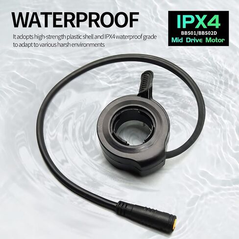 Electric Bike 130X Thumb Throttle 3PIN Female Waterproof Plug Throttle for BBS01 BBS02 Mid Motor Electric Bicycle Accelerator in Saudi Arabia