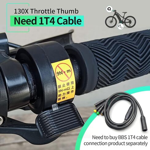 Electric Bike 130X Thumb Throttle 3PIN Female Waterproof Plug Throttle for BBS01 BBS02 Mid Motor Electric Bicycle Accelerator in Saudi Arabia