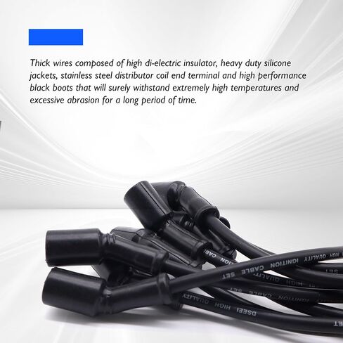 924-2077 8pcs Ignition Sharp Slop Clop Wires متوافقة مع Chrysler Aspen ، Dodge Dakota ، Dodge Durango ، Dodge Ram 1500 Pickup ، Jeep Commander ، Jeep Grand Cherokee ، Ram 1500 ، Ram Dakota in Saudi Arabia
