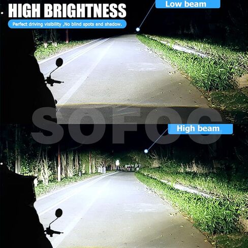 SOFOC-P45T Motorcycle/Car Headlights High/Low Beam Design 24V 100/90W White Super Bright Durable 1Pcs in Kuwait