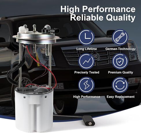 Electric Fuel Pump Assembly Compatible with 2004-2007 Chevy Tahoe GMC Yukon Cadillac Escalade V8 4.8L 5.3L 6.0L 6.2L GAS Replace E3581M P76262M VANBOL0114 with Pressure Sensor O-ring in Saudi Arabia
