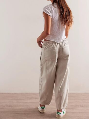 utcoco Womens Y2k Jeans Casual Loose Low Rise Drawstring Taper Barrel Denim Trousers in Saudi Arabia