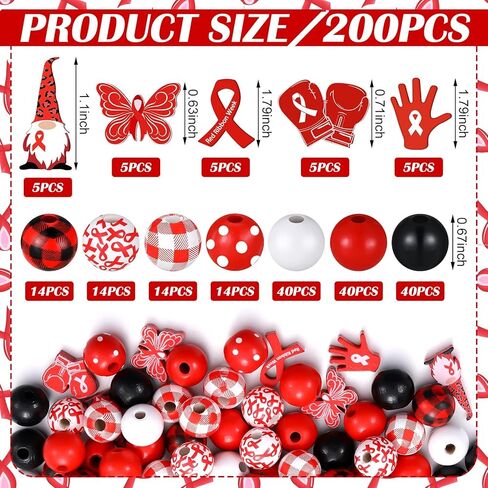 200 جهاز كمبيوتر شخصى عيد الميلاد الخرز الخشبي سانتا كلوز الشتاء الأحمر والأبيض الخرز الخشبي قصب الحلوى جولة فضفاض فاصل مزرعة الحرفية الخرز ل DIY سوار قلادة القرط صنع المجوهرات ديكور المنزل in Kuwait