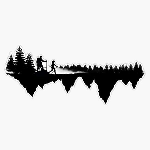Hiking Life Sticker Vinyl Waterproof Sticker Decal Car Laptop Wall Window Bumper Sticker 5" in Saudi Arabia