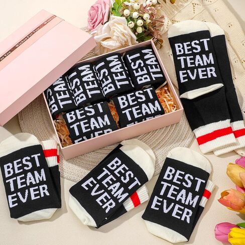 36 Pairs Best Team Ever Crew Socks Bulk Employee Appreciation Gifts for Women Men Staff Coworker Teacher Team Gift in Saudi Arabia