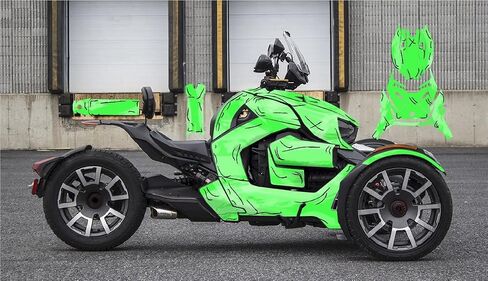 KrazyGraphics.com UTV Graphics Wrap kit Sticker Decal Compatible with CanAm Ryker/Ryker Rally (Chuck) in Saudi Arabia