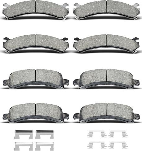 D784 D974 8pcs Ceramic Front Rear Brake Pads With Clips Fit For Express 2500 2003-2020,For Express 3500 2003-2020,For Gmc Savana 2500 2003-2020,For Savana 3500 2003-2020 in Kuwait