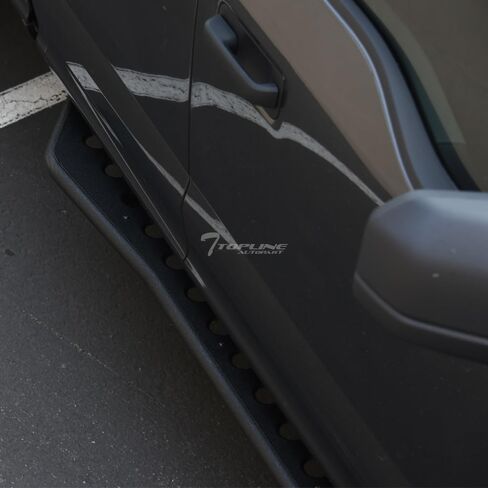 7422455041064 متوافق مع 2022-2024 Ford Maverick Crew Cab محكم النمط الأسود النمط الصخري Rocker Style Step Rail Nerf Bars in Kuwait