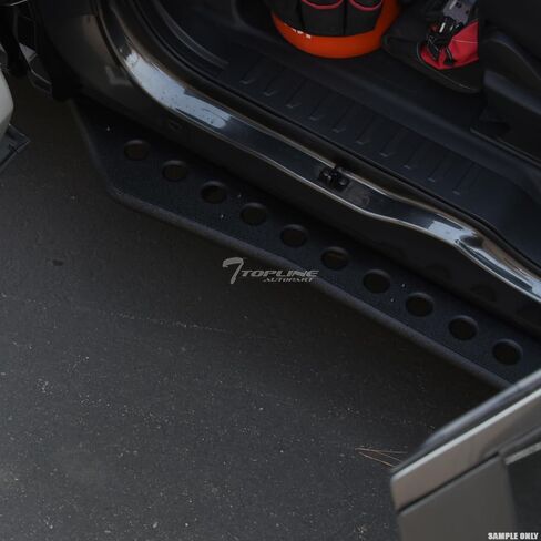 7422455041064 متوافق مع 2022-2024 Ford Maverick Crew Cab محكم النمط الأسود النمط الصخري Rocker Style Step Rail Nerf Bars in Kuwait