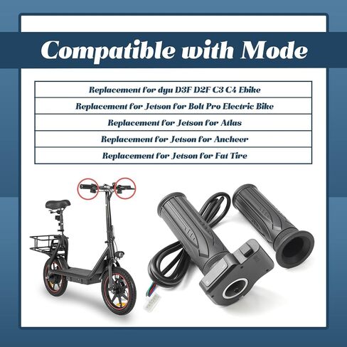 1 زوج 36V Ebike Throttle Grip استبدال Jetson JX10 للدراجة الكهربائية Bolt Pro للأطلس للمرس in Kuwait