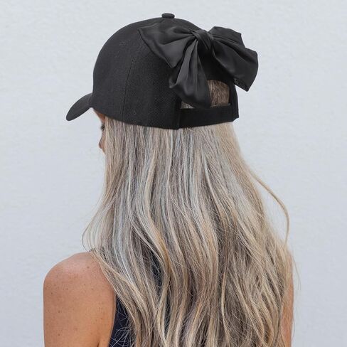 Hercicy Bow Baseball Cap for Women Coquette Bow-tie Summer Hat Ponytail Sun Hat Trucker Caps for Outdoor Sports Travel in Saudi Arabia