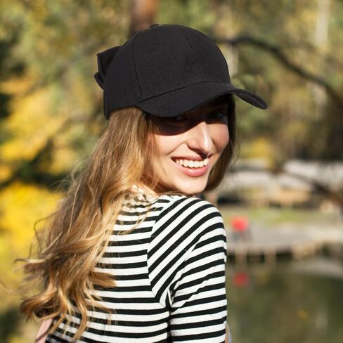 Hercicy Bow Baseball Cap for Women Coquette Bow-tie Summer Hat Ponytail Sun Hat Trucker Caps for Outdoor Sports Travel in Saudi Arabia