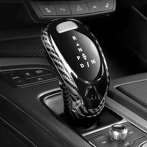 Sport Gear Shift Knob Overlay Trim for Cadillac CT5 XT4 XT5 XT6 2020 2021 2022 2023 2024 (Carbon Fiber Style) in Saudi Arabia