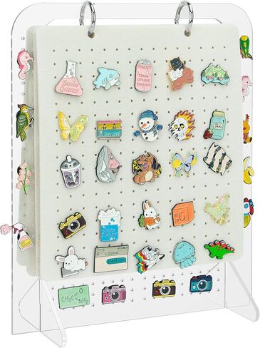 منظم عرض دبوس المينا من باكماكسي، حامل دبوس بروش، صفحات عرض 6 دبابيس لتخزين أكثر من 250 دبابيس، تقويم تخزين مجموعة الدبابيس (لا يشمل أي ملحقات) in Kuwait