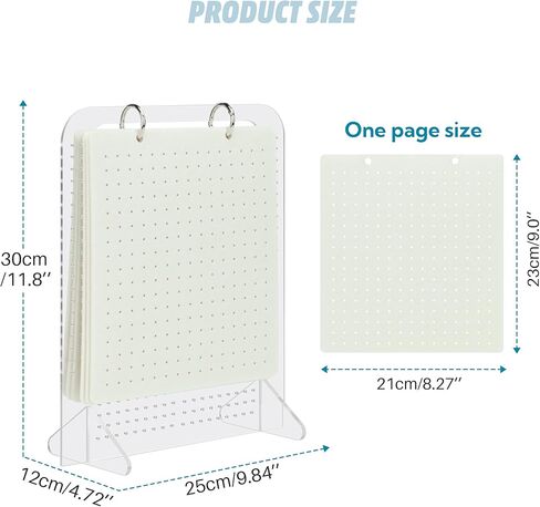 منظم عرض دبوس المينا من باكماكسي، حامل دبوس بروش، صفحات عرض 6 دبابيس لتخزين أكثر من 250 دبابيس، تقويم تخزين مجموعة الدبابيس (لا يشمل أي ملحقات) in Kuwait