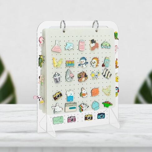 منظم عرض دبوس المينا من باكماكسي، حامل دبوس بروش، صفحات عرض 6 دبابيس لتخزين أكثر من 250 دبابيس، تقويم تخزين مجموعة الدبابيس (لا يشمل أي ملحقات) in Kuwait