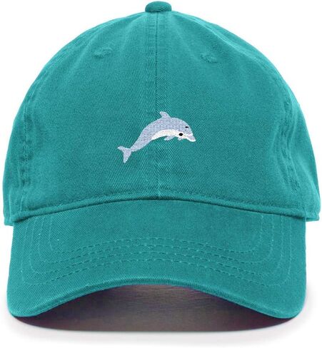 Dolphin Baseball Cap Embroidered Cotton Adjustable Dad Hat in Saudi Arabia