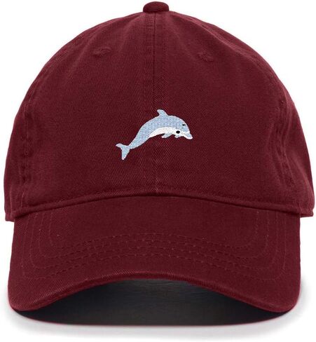 Dolphin Baseball Cap Embroidered Cotton Adjustable Dad Hat in Saudi Arabia