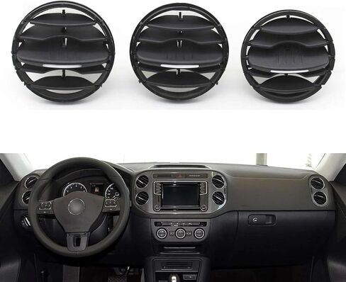 1/2pcs Car الأمامي تكييف الهواء AC تنفيس التهوية الهواء ، ملاءمة لـ VW Tiguan 2010 2011 2013 2013 2014-2017 in Saudi Arabia
