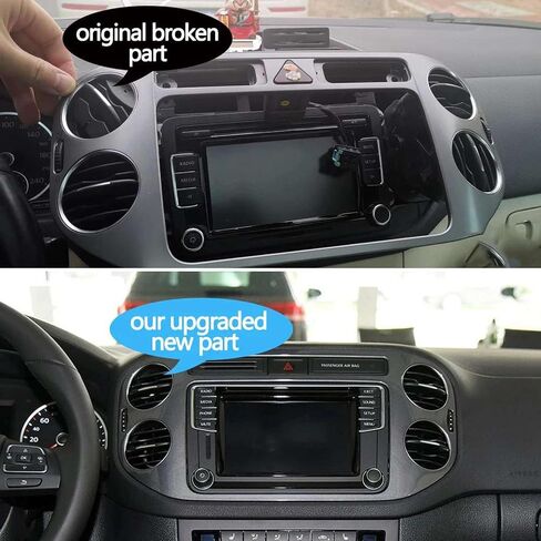 1/2pcs Car الأمامي تكييف الهواء AC تنفيس التهوية الهواء ، ملاءمة لـ VW Tiguan 2010 2011 2013 2013 2014-2017 in Saudi Arabia