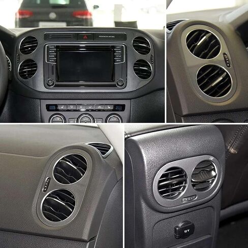 1/2pcs Car الأمامي تكييف الهواء AC تنفيس التهوية الهواء ، ملاءمة لـ VW Tiguan 2010 2011 2013 2013 2014-2017 in Saudi Arabia