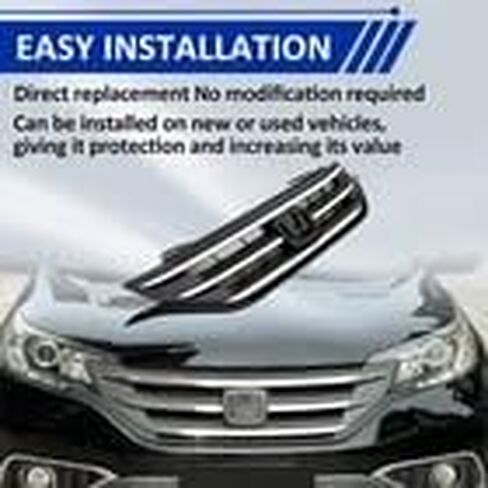 Pront Pumper Topper Grille Fit لعام 2012 2013 2014 Honda CRV CR-V ، Chrome Grille Hood Mesh Mesh Grill OE Direct Reply HO1200211 71121T0GA01ZA (12-14) in Saudi Arabia