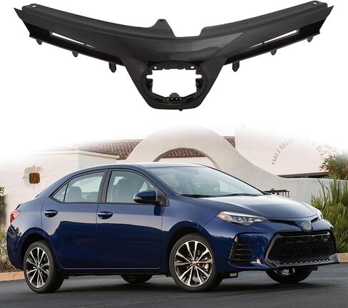 Front Bumper Upper Grille Assembly Fit For 2017 2018 2019 Toyota Corolla SE/XSE Sedan Glossy Black Grill Replacement 5310502010C0, TO1200423 in Saudi Arabia