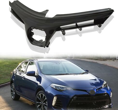 Front Bumper Upper Grille Assembly Fit For 2017 2018 2019 Toyota Corolla SE/XSE Sedan Glossy Black Grill Replacement 5310502010C0, TO1200423 in Saudi Arabia