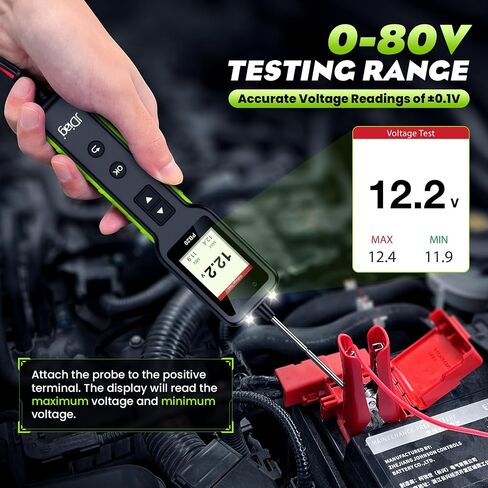 JDIAG Automotive Circuit Tester 0-80V DC, 12V 24V Digital Multimeter with Waveform Display, Buzzer, Flashlight, Short Finder, Continuity Tester, Voltage Tester for Diagnostic, Activating Components in Saudi Arabia
