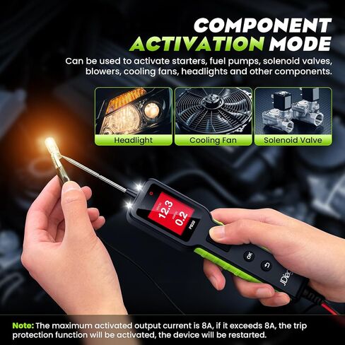 JDIAG Automotive Circuit Tester 0-80V DC, 12V 24V Digital Multimeter with Waveform Display, Buzzer, Flashlight, Short Finder, Continuity Tester, Voltage Tester for Diagnostic, Activating Components in Saudi Arabia