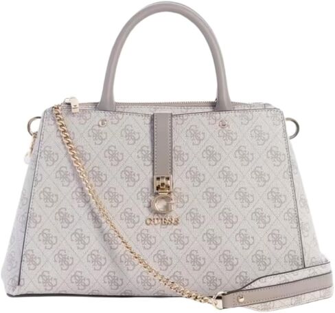 GUESS Zamira Luxury Satchel, Dark Taupe Logo in Saudi Arabia