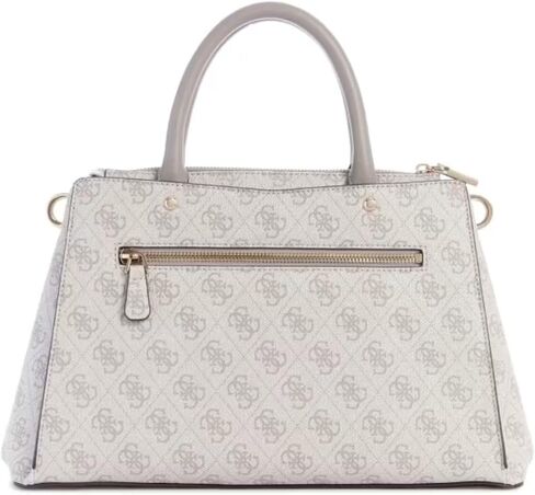 GUESS Zamira Luxury Satchel, Dark Taupe Logo in Saudi Arabia